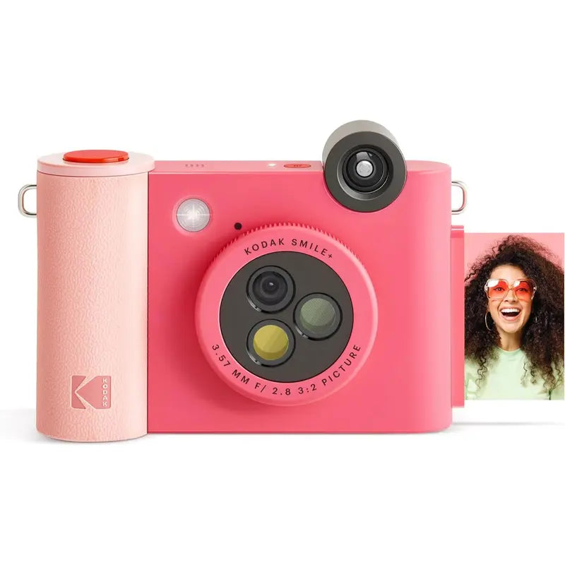 KODAK Smile+ Wireless Digital Instant Print Camera with Effect-Changing Lens, 2X3” Sticky-Backed Photo Prints, and Zink Printing Technology, Compatible with Ios and Android Devices